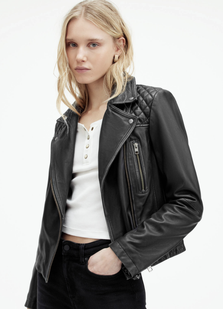 AllSaints Leather Jacket (similar)